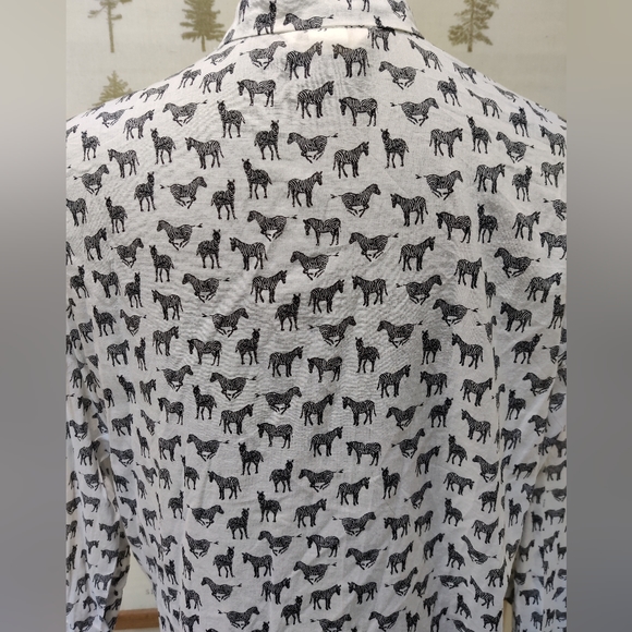 H&M Zebra Print Button Down - 4 - Picture 6 of 8